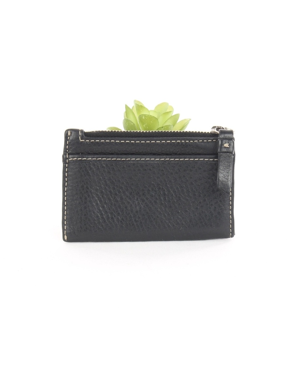 Coach Black Leather Zip Card Holder